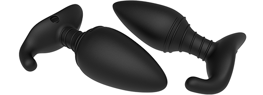 Small and medium size Hush vibrating butt plug.